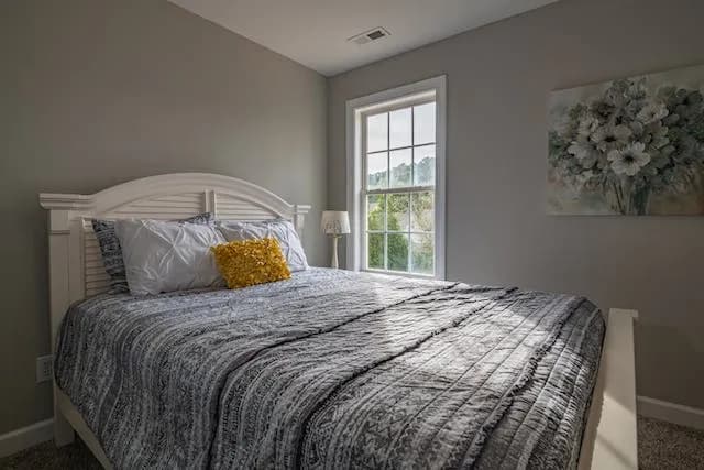 simple grey bedroom