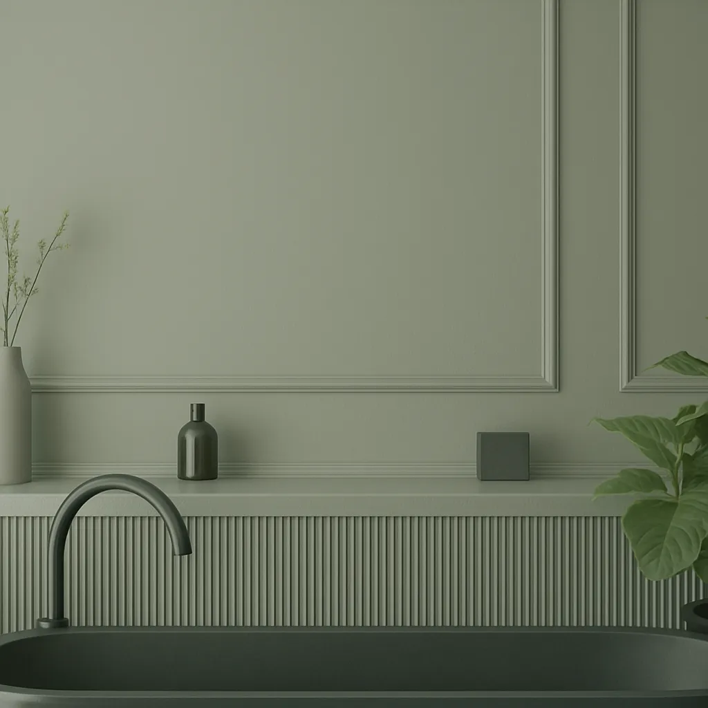 Elegant bathroom with polyaspartic floor coating